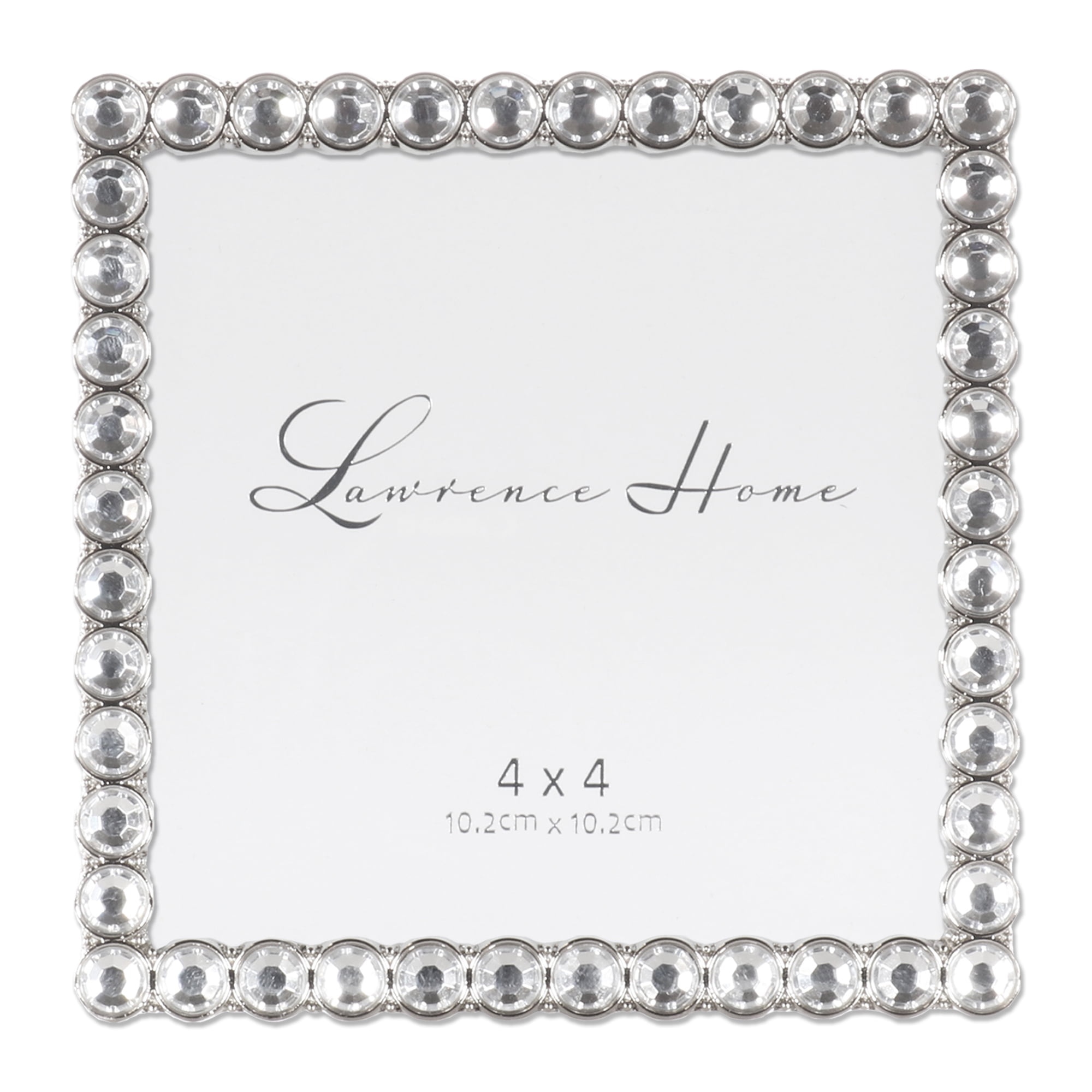 4x4 Silver Metal Sparkle Frame - Clear Brilliance
