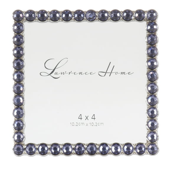 4x4 Silver Metal Sparkle Frame - Midnight Blue