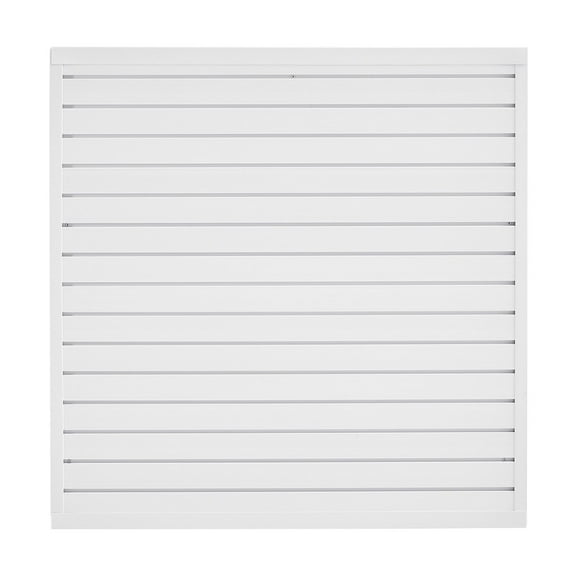 4x4 Slatwall Panel for Garage - White PVC Modular Wall System, Easy Install Slat Wall
