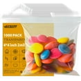 thumbnail image 1 of 4x4 Small Plastic Bags Bulk 1000 Count, 2mil Clear Reclosable Zipper Poly Bags for Storage and Packing, 1 of 14