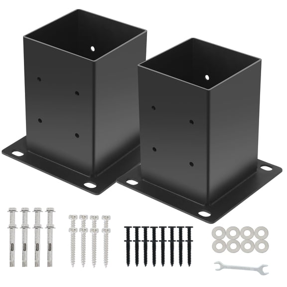 4x4 Solid Steel Pergola Brackets, 2 Pack