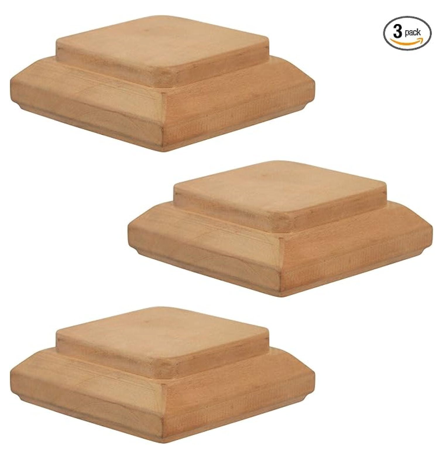 4x4 Traditional Wood Post (3-Pack) - One-Piece Miterless - Fence & Deck ...
