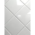 4x4 White Glossy Finish Ceramic Subway Tile Shower Walls Backsplashes