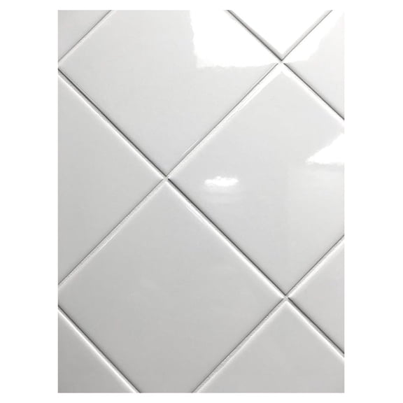 4x4 White Glossy Finish Ceramic Subway Tile Shower Walls Backsplashes (10SF Full Box 80PCS)