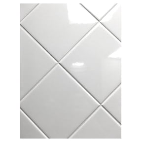 4x4 White Glossy Finish Ceramic Subway Tile Shower Walls Backsplashes (10SF Full Box 80PCS)