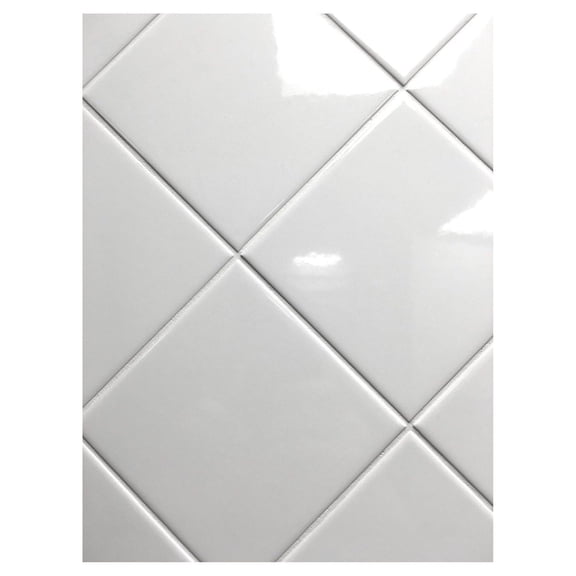 4x4 White Glossy Finish Ceramic Subway Tile Shower Walls Backsplashes (10SF Full Box 80PCS)