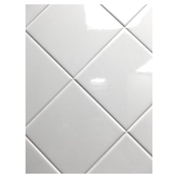 4x4 White Glossy finish Ceramic Subway Tile Shower Walls Backsplashes (10SF FULL BOX 80PCS)