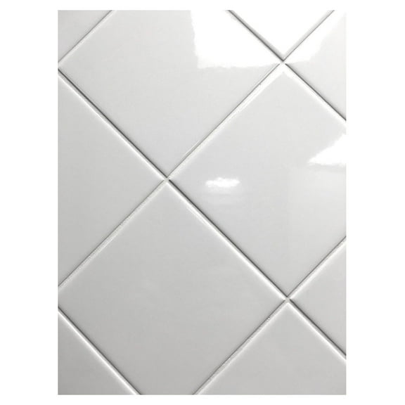 4x4 White Glossy finish Ceramic Subway Tile Shower Walls Backsplashes (10SF FULL BOX 80PCS)