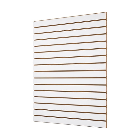 4x4 ft Slat Wall Paneling - White MDF Garage Slatwall - 16 sq ft Modular Storage - Garage Organization - Workshop Storage - Tool Storage