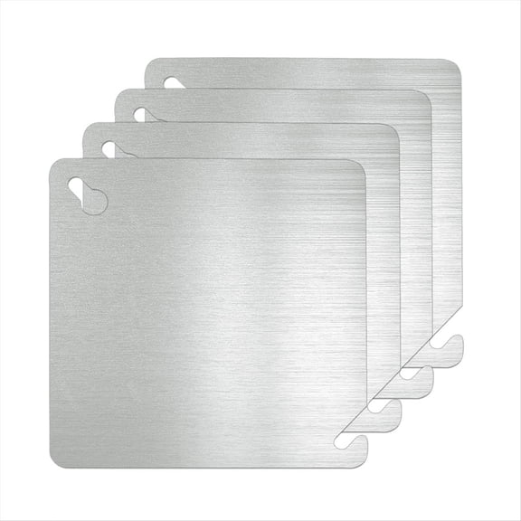 4x4In Metal Electrical Box Cover Plates, 4 Pcs Electric Junction Box Cover Plate, Square Flat Electric Box Panel Cover