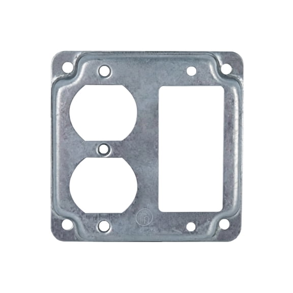 4x4Inches Electrical Outlet Cover Plate Square Metal Box Panel Receptacle Electrical Box Cover For Home Decoration