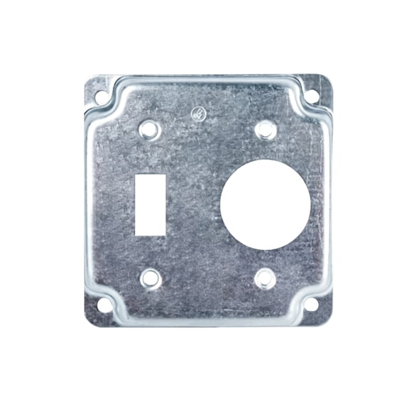 4x4Inches Electrical Outlet Cover Plate Square Metal Box Panel Receptacle Electrical Box Cover For Home Decoration