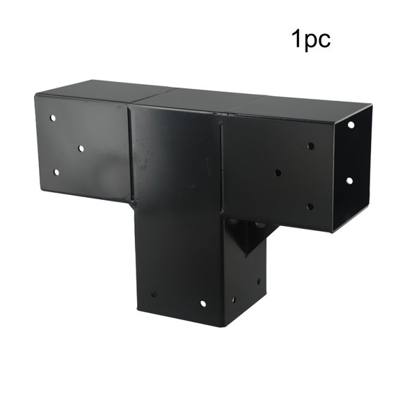 4x4inch Steel DIY Pergola Hardware Kit 3Way Right Angle Corner Bracket with Base 1Pc Smile Home