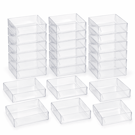 4x4x1.2inch Clear Single Cookies Boxes Small Bakery Boxes Macaron Boxes Brownie Boxes Pastry Boxes for Easter Mother's Father's Christmas Birthday Day
