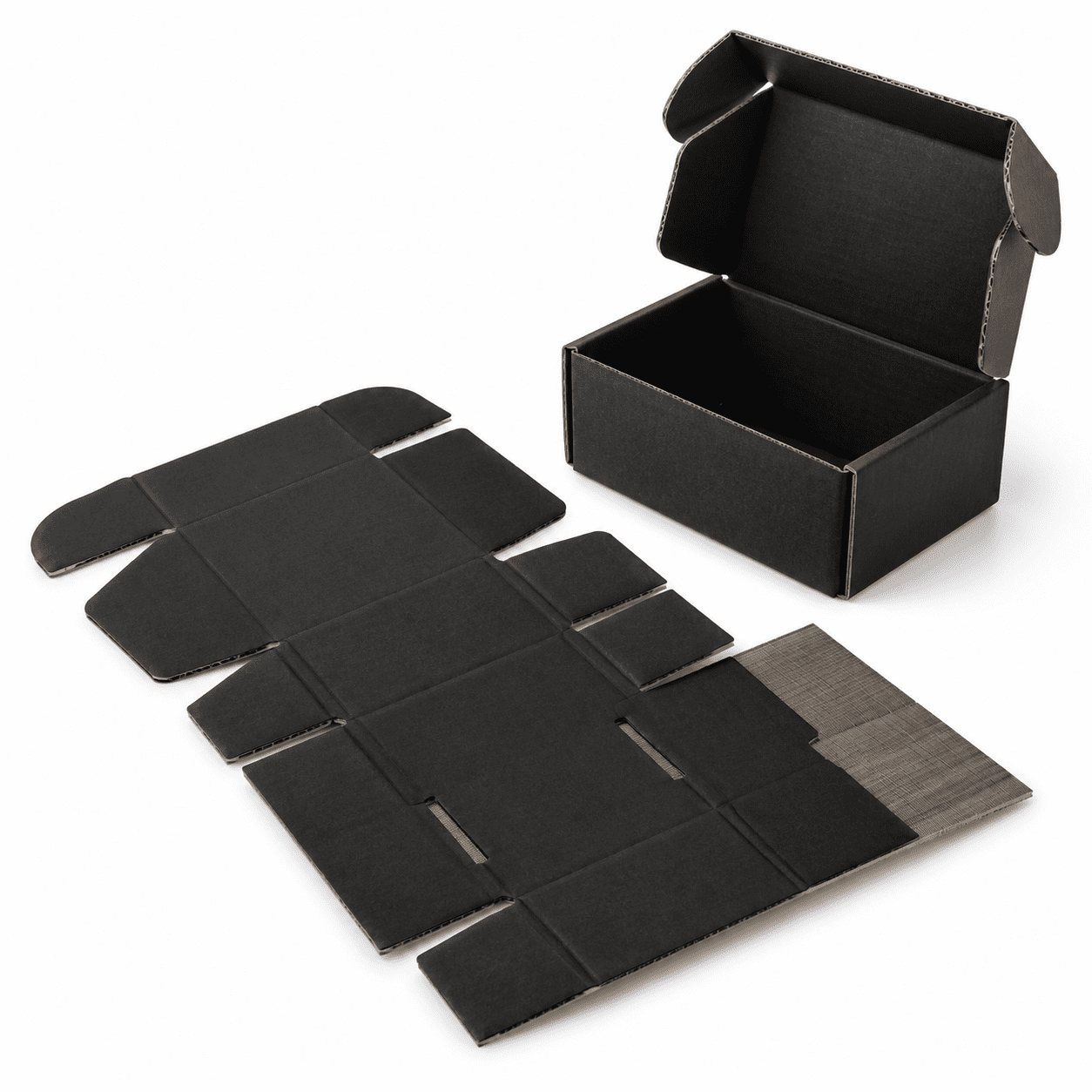 4x4x2 Shipping Boxes Black Mailer Corrugated Cardboard Box Set Of 100 ...