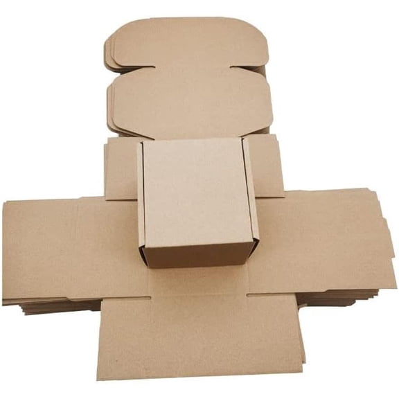 4x4x3 inch Shipping Boxes Pack of 25, Brown Corrugated Cardboard Box Mailer Boxes for Packaging Small Business Shipping,Boxes for Birthday Wedding Party Gift Giving (4 x 4 x 3)