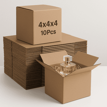 4x4x4 Shipping Boxes 4"L x 4"W x 4"H Set of 10PCS | Corrugated Cardboard Box for Mailing, Packing, Packaging and Storage