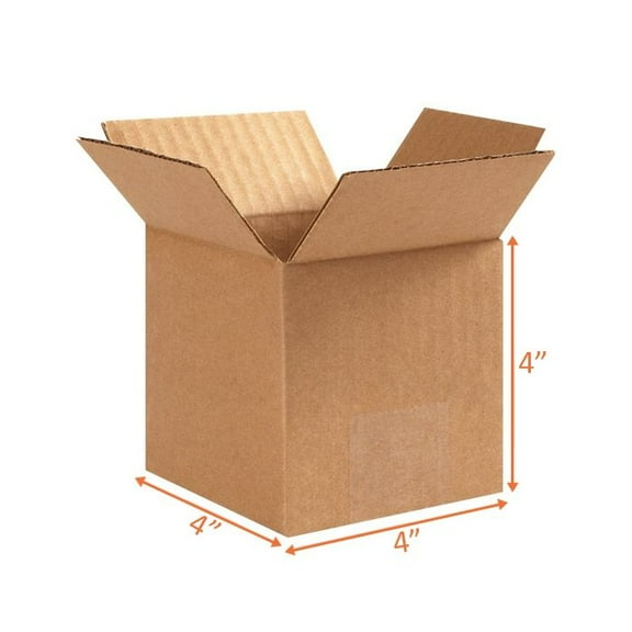 4x4x4 Size Shipping and Packing Box - Cardboard - Quantity per Order: 100 Box Bundle - (100 Boxes per Order of 1) Free Shipping