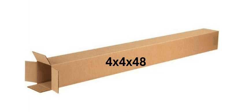 4x4x48 (200 lb strength) | SINGLE CARDBOARD BOX | TALL