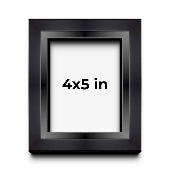 4x5 Black Shadowbox Frame - Interior Size 4x5 by 1.5 Inches - Made to Display Items Up To 1.5 Inches Deep
