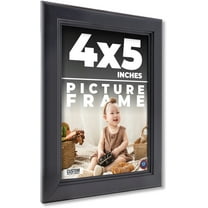 4x5 IN Frame Black Passaggi Solid Wood Picture Frame Width 1.5 Inches | Interior Frame Depth 0.5