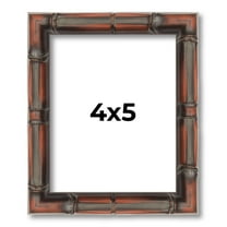 4x5 IN Frame Brown Bamboo with Dark Coffee/Walnut Finish | Solid Wood Picture Frame Width 0.75