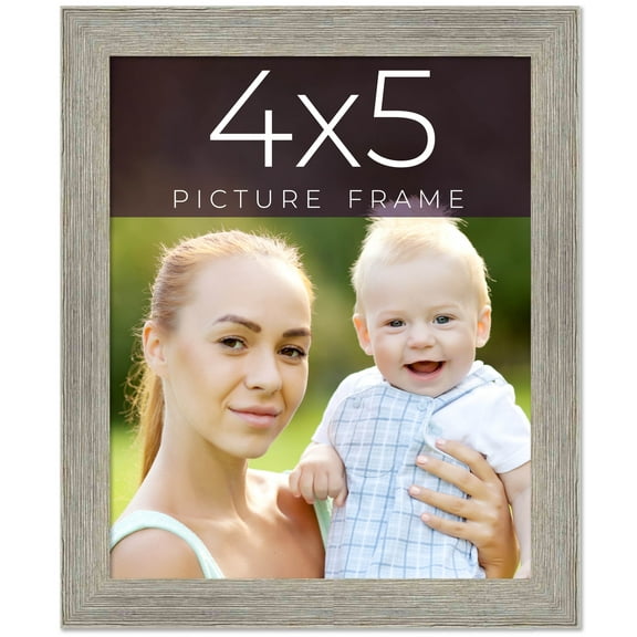 4x5 IN Frame Grey Real Wood Picture Frame Width 1.5 Inches | Interior Frame Depth 0.5 Inches | Barn