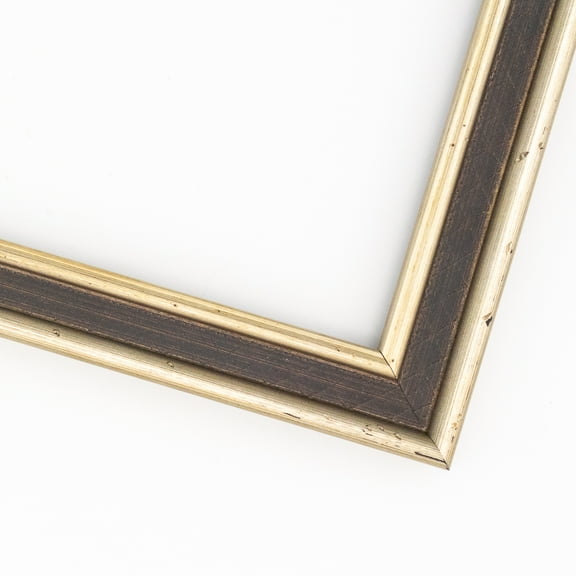 4x5 In - 4 x 5 Antique Silver and Navy Solid Wood Frame with UV Framer's Acrylic & Foam Board