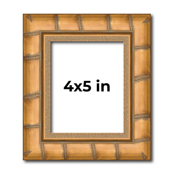 4x5 In Frame Gold Real Wood Picture Frame Width 1.5 inches | Interior Frame Depth 0.5 inches |