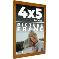 4x5 In Honey Brown Real Wood Picture Frame Width 0.75 inches | Interior Frame Depth 0.5 inches |