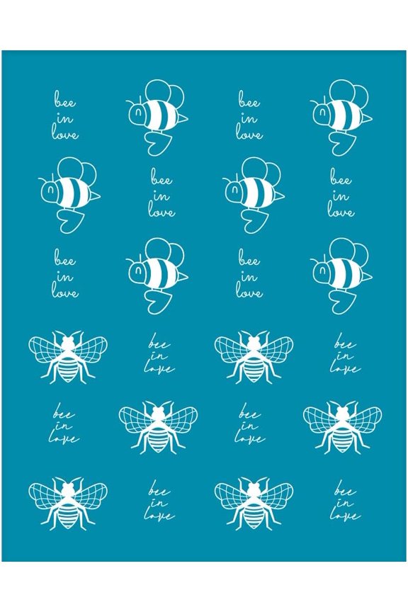 4x5 Inch Bees Clay Stencils Silk Screen for Polymer Clay bee in Love Silk Screen Printing Stencils Reusable Non-Adhesive Mesh Transfer for Polymer Clay Earrings Jewelry Making