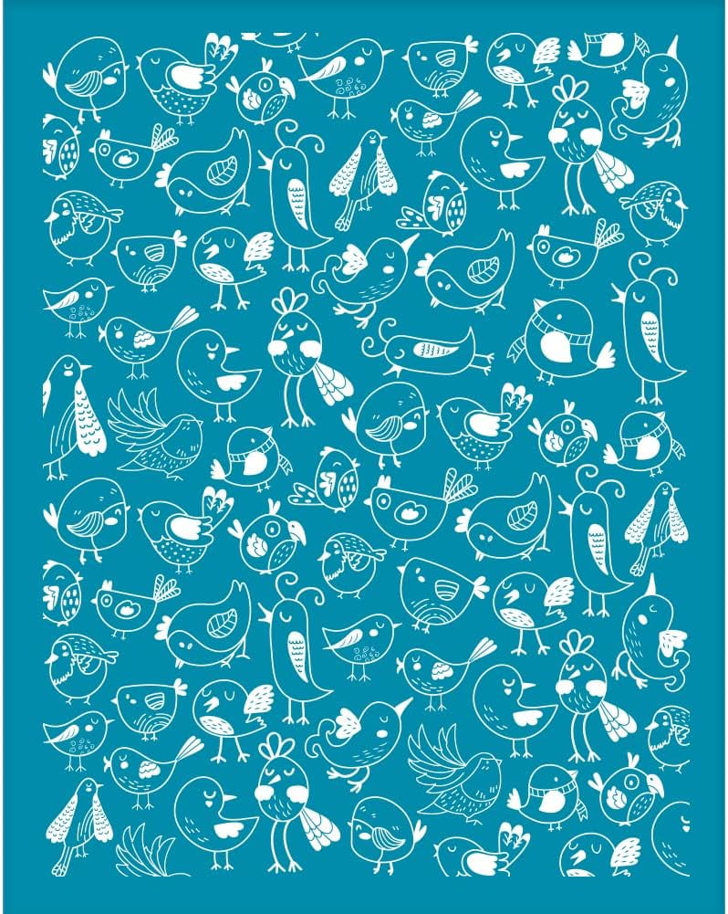 4x5 Inch Bird Theme Clay Stencils Hand Drawn Birds Silk Screen for ...
