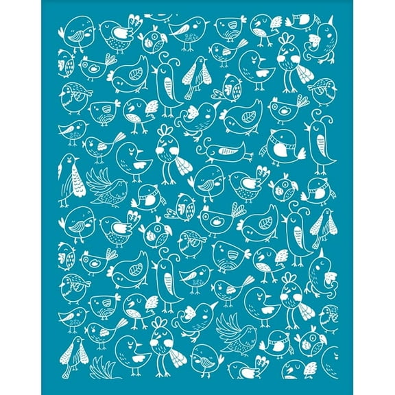 4x5 Inch Bird Theme Clay Stencils Hand Drawn Birds Silk Screen for Polymer Clay Cute Birds Silk Screen Stencils