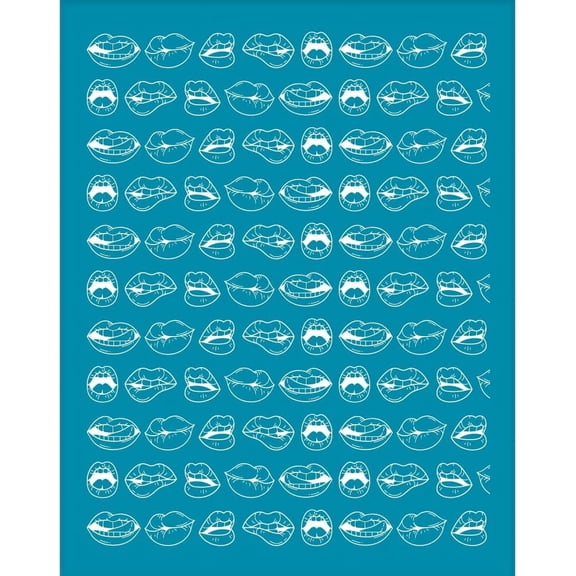 4x5 Inch Clay Stencil Lip Pattern Silk Screen Printing Stencils Facial Part Reusable Non-Adhesive Transfer Stencils Mesh Stencils for Polymer Clay Jewelry Making