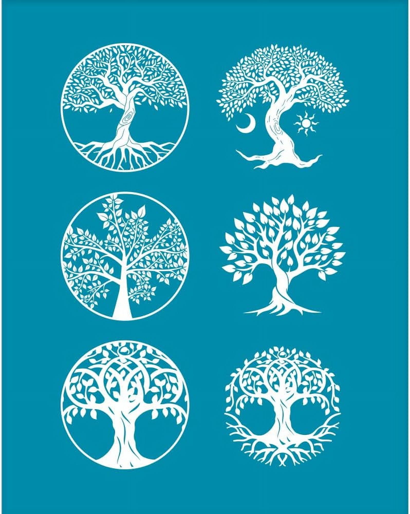 4x5 Inch Clay Stencil Tree of Life Pattern Silk Screen for Polymer Clay ...