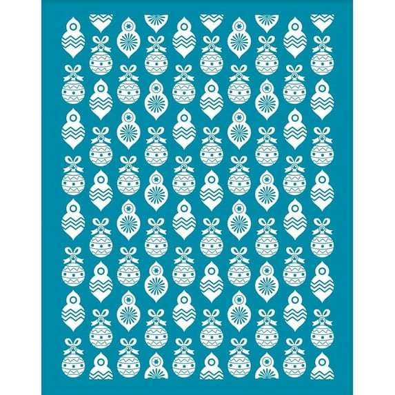 4x5 Inch Clay Stencils Christmas Bell Silk Screen for Polymer Clay Bulbs Silk Screen Stencils Mesh Transfer Stencils Christmas Theme Mesh Stencil for Polymer Clay Jewelry Making