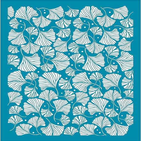 4x5 Inch Clay Stencils Ginkgo Biloba Non-Adhesive Stencil Silk Screen Printing Stencils Leaf Pattern Reusable Mesh Transfer for Polymer Clay