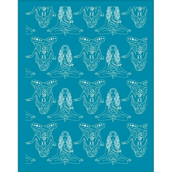 4x5 Inch Clay Stencils Goddess Pattern Silk Screen for DIY Polymer Clay Goddess Silk Screen Stencils Mesh Transfer Stencils Magic Theme Mesh Stencil for DIY Polymer Clay Jewelry Making