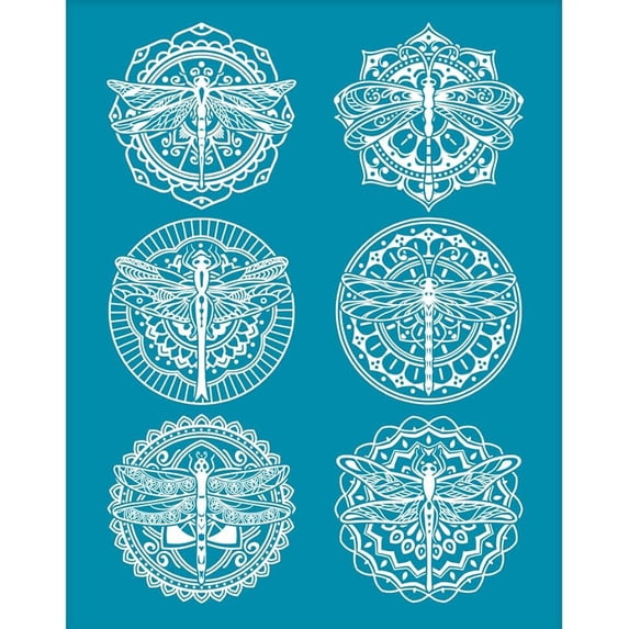 4x5 Inch Clay Stencils Mandala Pattern Silk Screen for Polymer Silk Screen Stencils