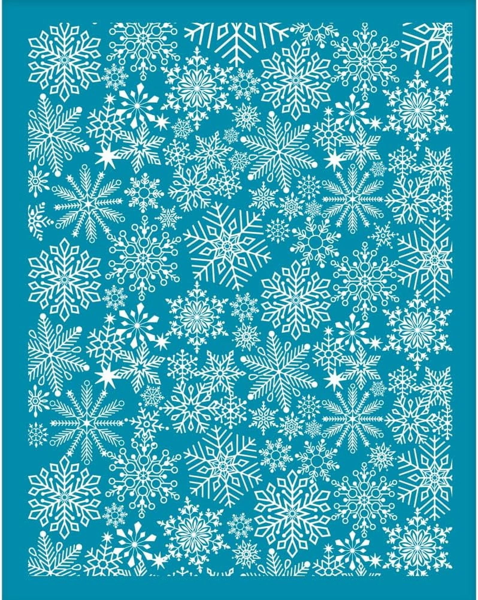 4x5 Inch Clay Stencils Snowflake Pattern Silk Screen for Polymer Clay ...