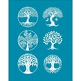 thumbnail image 1 of 4x5 Inch Clay Tree of Life Silk Screen Mesh Stencil, 1 of 8