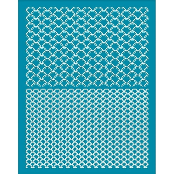 4x5 Inch Fish Scale Clay Stencil Scale Silk Screen for Polymer Clay Fish Scale Silk Screen Stencils Mesh Transfer Stencils for Polymer Clay Jewelry Making