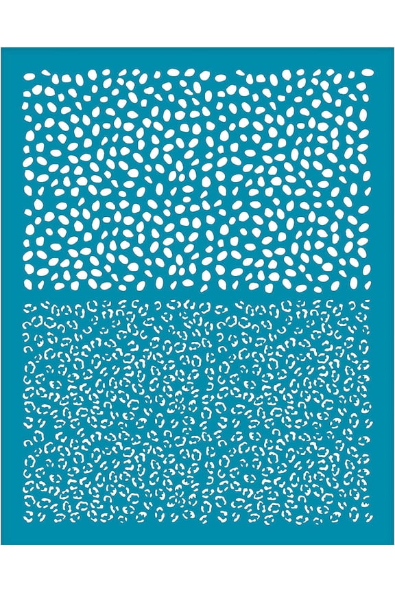 4x5 Inch Layered Leopard Clay Stencil Animal Silk Screen for DIY Polymer Clay Non-Adhesive Silk Screen Printing Stencils Mesh Transfer Stencils for DIY Polymer Clays Earrings Jewelry Making