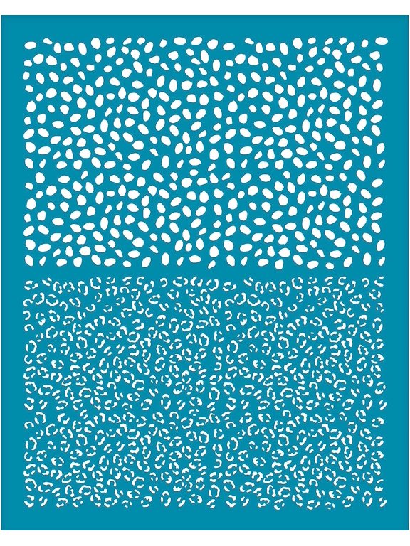 4x5 Inch Layered Leopard Clay Stencil Animal Silk Screen for Polymer Clay Non-Adhesive Silk Screen Printing Stencils Mesh Transfer Stencils for Polymer Clays Earrings Jewelry Making