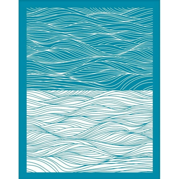 4x5 Inch Sea Wave Clay Stencil Wave Line Silk Screen for DIY Polymer Clay Abstract Line Silk Screen Stencils Mesh Transfer Stencils for DIY Polymer Clay Jewelry Making