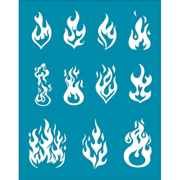 4x5 Inch Silk Screen for Polymer Clay Fire Pattern Clay Stencils Reusable Stencil Silk Screen Printing Stencils Non-Adhesive Mesh Transfer for Polymer Clay Earrings Jewelry Making colorful DIY