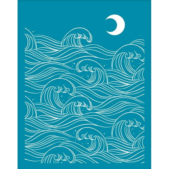 4x5 Inch Silk Screen for Polymer Clay Moon Wave Clay Stencils Reusable Abstract Lines Silk Screen Printing Stencils Non-Adhesive Mesh Transfer for Polymer Clay Earrings Jewelry Making Mixed Color