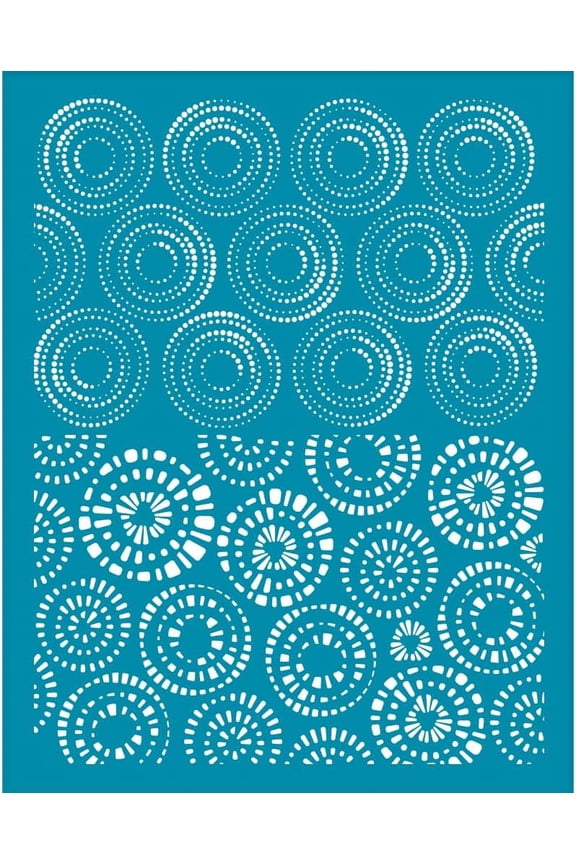 4x5 Inch Silk Screen for Polymer Clay Round Clay Stencils Circle Dotted Line Silk Screen Non-Adhesive Mesh Clay Earrings Jewelry Making colorful DIY