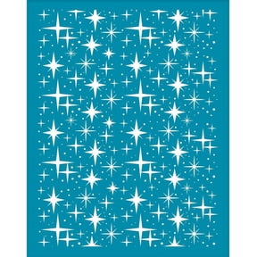 4x5 Inch Star Pattern Silk Screen Stencils for Polymer Clay Jewelry Making Teal