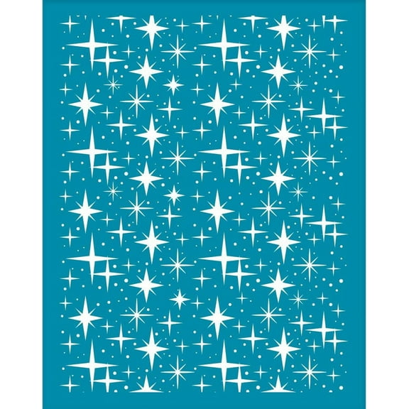 4x5 Inch Star Pattern Silk Screen Stencils for Polymer Clay Jewelry Making Teal